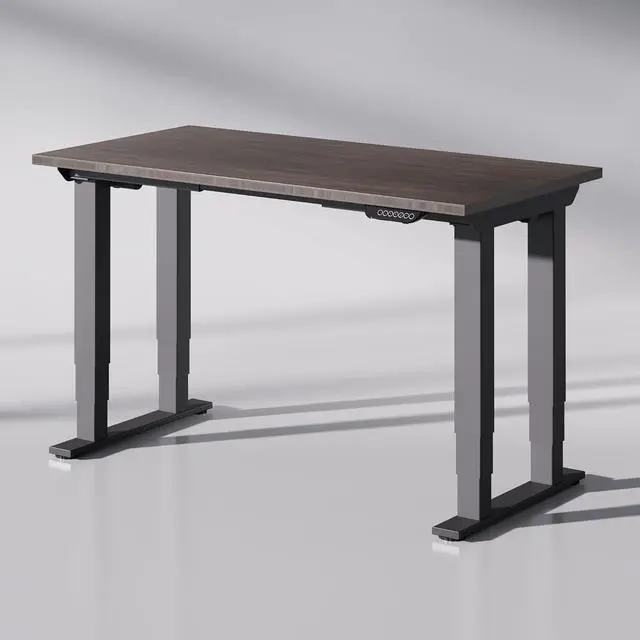 Main image of E6Q 4-Leg Dual Motor Standing Desk, 55"x28" Solid Bamboo Electric Height Adjustable Desk, Rock-Solid Stability, Heavy-Duty 540lb Capacity for Professional Workstations, Dark