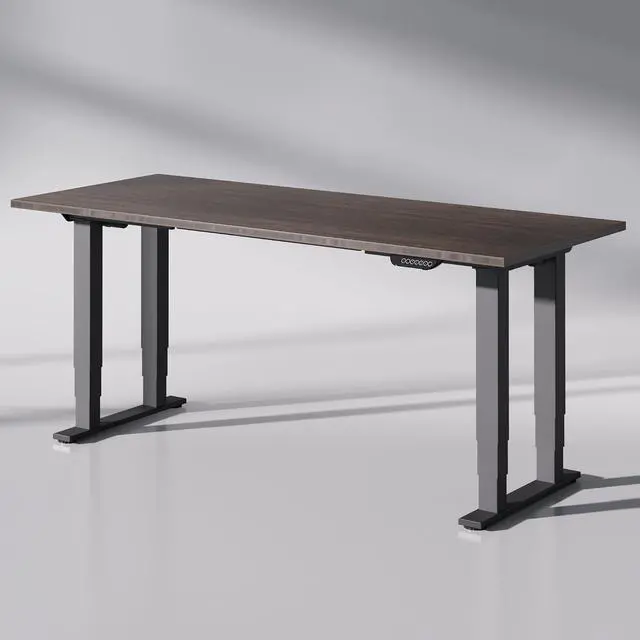Main image of E6Q 4-Leg Dual Motor Standing Desk, 78"x30" Solid Bamboo Electric Height Adjustable Desk, Rock-Solid Stability, Heavy-Duty 540lb Capacity for Professional Workstations, Dark