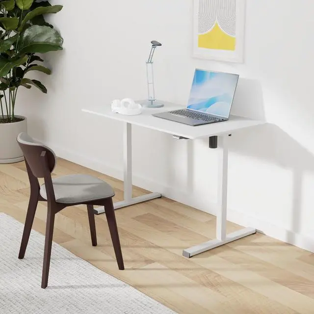 Alt view image 2 of 7 - EN1 One-Piece Standing Desk 48 x 24 Inches Height Adjustable Electric Sit Stand Up Desk Home Office Desk