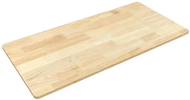 Main image of Whole Piece Rubber Wood 63"x24" Desktop Height Adjustable Desk Rectangular Tabletop