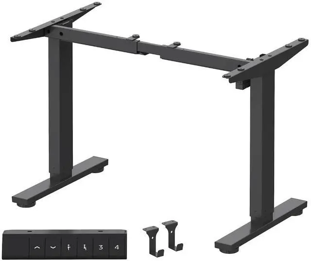 Main image of EN1 Height Adjustable Standing Desk Frame with Memory Controller, Electric Sit Stand Desk Base for Home and Office (Black Frame Only)
