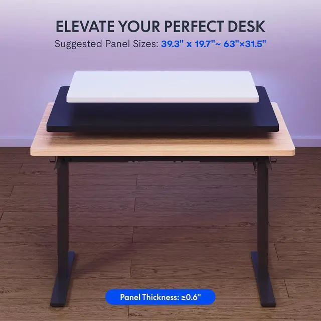 Alt view image 3 of 7 - EN1 Height Adjustable Standing Desk Frame with Memory Controller, Electric Sit Stand Desk Base for Home and Office (Black Frame Only)