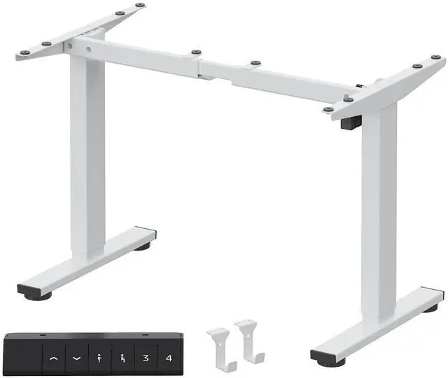 Main image of EN1 Height Adjustable Standing Desk Frame with Memory Controller, Electric Sit Stand Desk Base for Home and Office (White Frame Only)