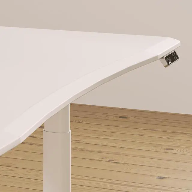 Alt view image 3 of 6 - E6 Pro 48 x 30 Inch Electric Standing Desk, Dual Motor Height Adjustable Desk with 3-Stage Oval Legs, One-Piece Desktop with Ergonomic Curved Edge, Modern Minimalist Home Office Desk