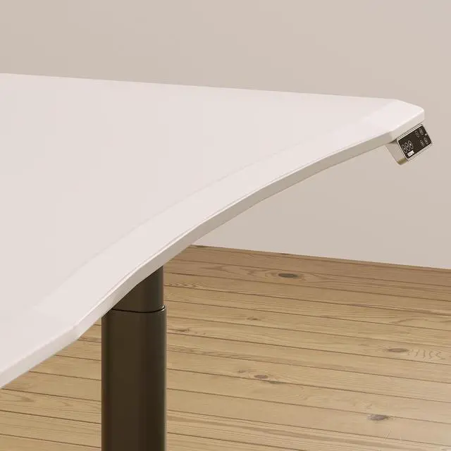 Alt view image 6 of 7 - E6 Pro Oval Leg Dual Motor 3 Stages Standing Desk 48x30 Inch Skin-Friendly Electric Height Adjustable Whole-Piece Sit Stand Up Desk 150KG Load Capacity (Black Frame + White Desktop)
