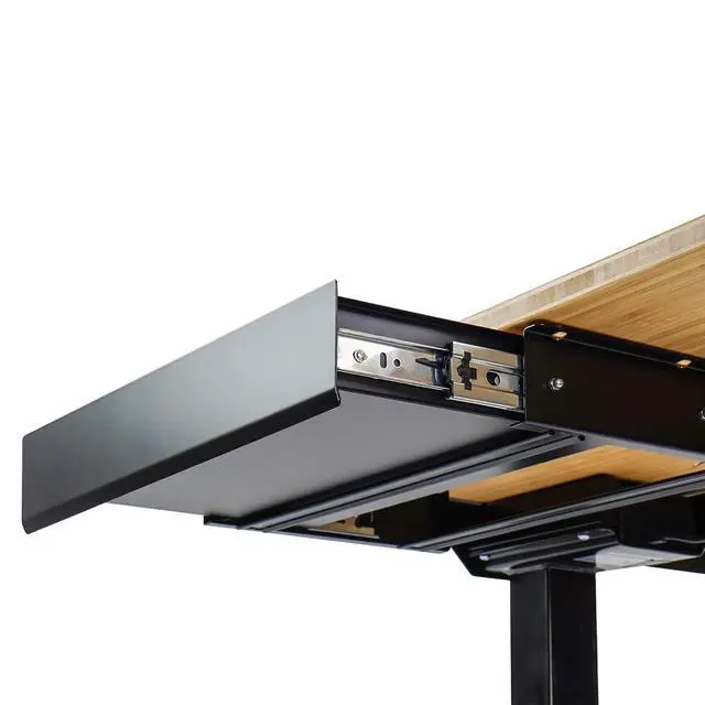 Alt view image 3 of 7 - Under Desk Drawer, Steel Drawer for Desk Slide-out, Under table Mounted Drawer, Standing Workstation Storage Attachment for Office Home - 17.7 Width, Black