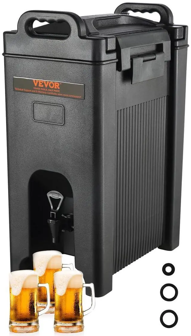 Main image of Insulated Beverage Dispenser, 5 Gallon, Food-grade LDPE Hot and Cold Beverage Server, Thermal Drink Dispenser Cooler with 0.9 in PU Layer Two-Stage Faucet Handle, for Restaurant Drink Shop