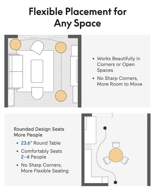 Alt view image 4 of 7 - Gas Spring Lift Sit-to-Stand Table, 23.62" Round Dining Bar Table with 25.8"40.8" Adjustable Height, Modern Multi-Purpose Kitchen Table for People Sofa Side & Party(White)