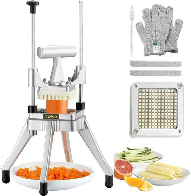 Main image of Commercial Vegetable Fruit Chopper 1/4" Blade Heavy Duty Professional Food Dicer Kattex French Fry Cutter Onion Slicer Stainless Steel for Tomato Peppers Potato Mushroom