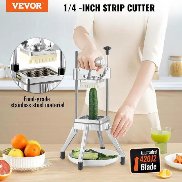 Alt view image 2 of 7 - Commercial Vegetable Fruit Chopper 1/4" Blade Heavy Duty Professional Food Dicer Kattex French Fry Cutter Onion Slicer Stainless Steel for Tomato Peppers Potato Mushroom
