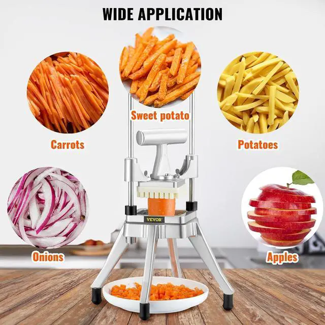 Alt view image 6 of 7 - Commercial Vegetable Fruit Chopper 1/4" Blade Heavy Duty Professional Food Dicer Kattex French Fry Cutter Onion Slicer Stainless Steel for Tomato Peppers Potato Mushroom