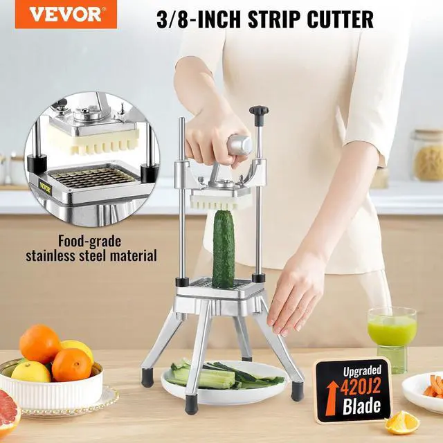 Alt view image 2 of 7 - Commercial Vegetable Fruit Chopper 3/8 Blade Heavy Duty Professional Food Dicer Kattex French Fry Cutter Onion Slicer Stainless Steel for Peppers Potato Mushroom, Sliver
