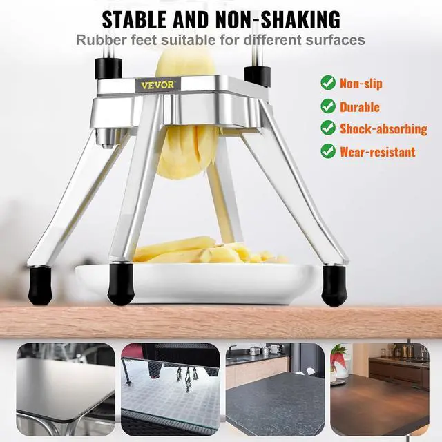 Alt view image 4 of 7 - Commercial Vegetable Fruit Chopper 1/4" Blade Heavy Duty Professional Food Dicer Kattex French Fry Cutter Onion Slicer Stainless Steel for Tomato Peppers Potato Mushroom