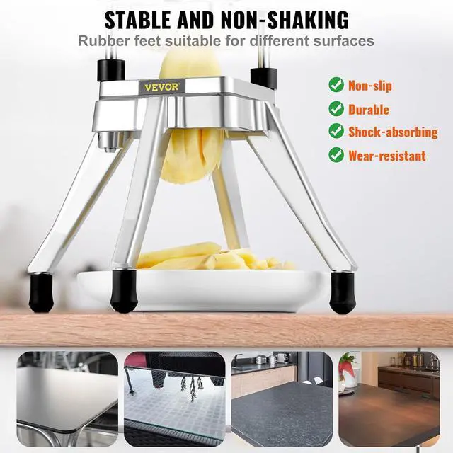 Alt view image 5 of 7 - Commercial Vegetable Fruit Chopper 3/8 Blade Heavy Duty Professional Food Dicer Kattex French Fry Cutter Onion Slicer Stainless Steel for Peppers Potato Mushroom, Sliver