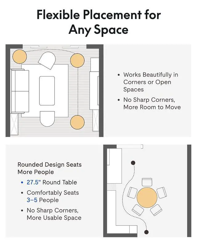 Alt view image 5 of 7 - Gas Spring Lift Sit-to-Stand Table, 27.56" Round Dining Bar Table with 25.8"40.8" Adjustable Height, Modern Multi-Purpose Kitchen Table for People Sofa Side & Party(White)