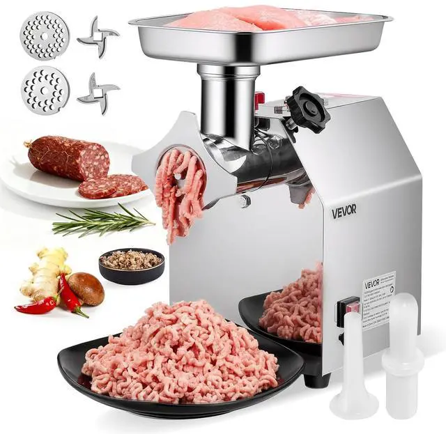 Main image of Commercial Electric Meat Grinder, 7 lbs/min Capacity, #12 Industrial Meat Mincer with 2 Stainless Steel Blades, 2 Grinding Plates, 850W Heavy-Duty Sausage Maker Stuffer, for Kitchen, Restaurant