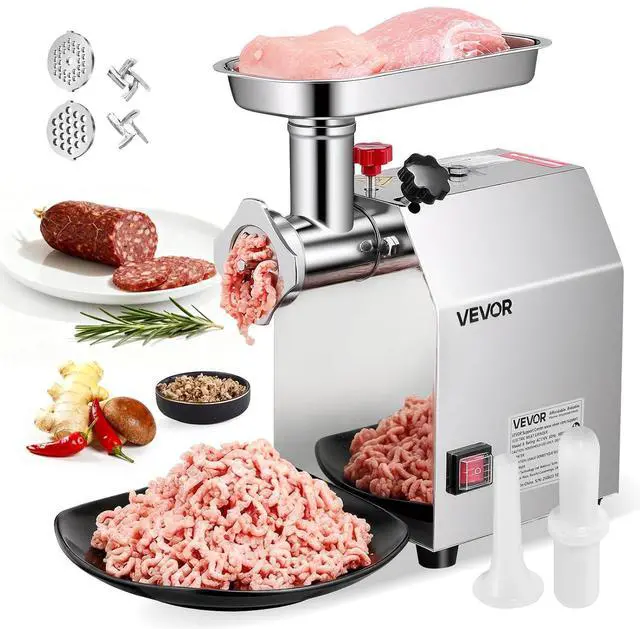 Main image of Commercial Electric Meat Grinder, 5 lbs/min Capacity, #8 Industrial Meat Mincer with 2 Stainless Steel Blades, 2 Grinding Plates, 600W Heavy-Duty Sausage Maker Stuffer, for Kitchen, Restaurant