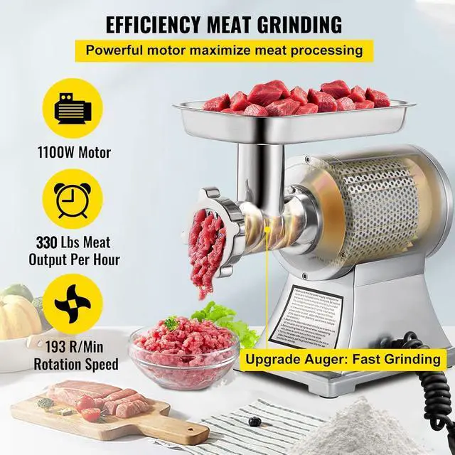 Alt view image 3 of 7 - Commercial Meat Grinder, 550LB/h 1100W Electric Meat Mincer, ETL Approved Heavy Duty Industrial Meat Mincer Machine