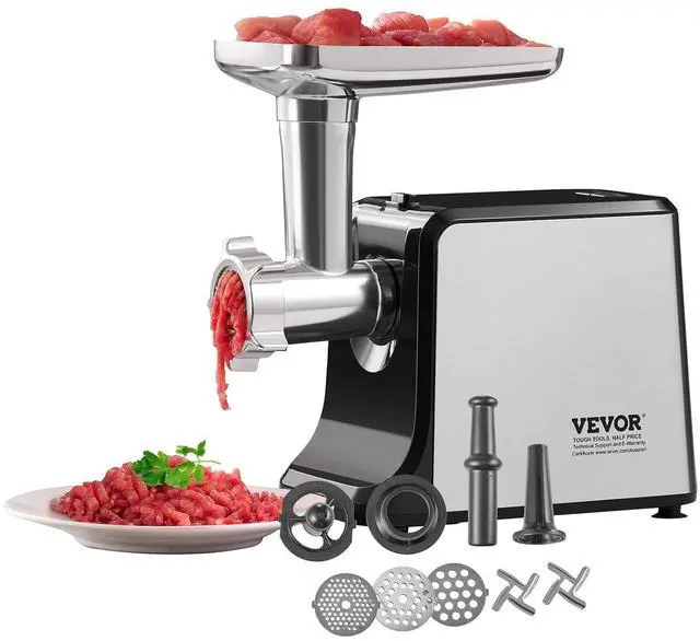 Main image of Meat Grinder, 3 Lbs/Min Capacity Electric Meat Grinders with Blade, Grinding Plate, Sausage Maker, Kubbe Kit, Stainless Steel Meat Mincer for Home Kitchen