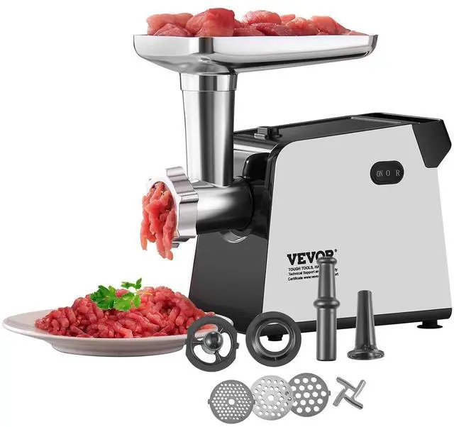 Main image of Electric Meat Grinder, 3 lbs/Minute Capacity, 450W Meat Grinder Machine with 3 Grinding Plate, Blade, Kubbe Kit, Sausage Stuffer, 5-Minute Continuous Working, Stainless Steel, for Home Kitchen
