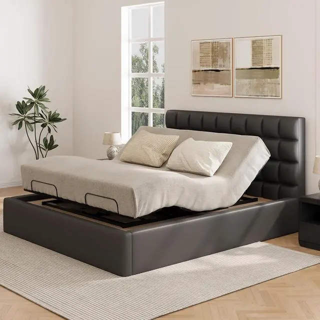 Main image of S3K-Lite King Size Adjustable Bed Frame Base, Zero Clearance, Independent Head & Foot Incline, Zero Gravity, Wireless Remote, 12 Legs, Easy Assemble, 5-Year Warranty, 750 lbs.