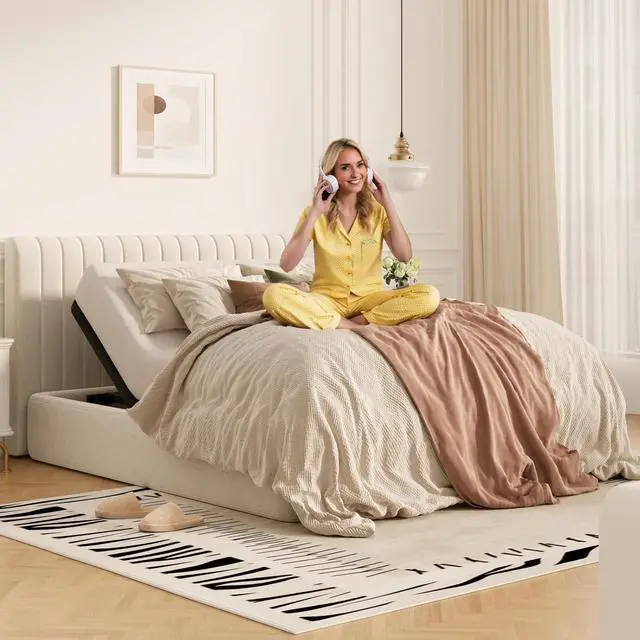 Main image of Adjustable Bed Frame Bases Queen, Massage, Zero Gravity, Memory Postions, Quick Assembly, Whisper Quiet Durable Motor, Adjustable Leg, Underbed Light, Wireless Remote, 750Ibs.