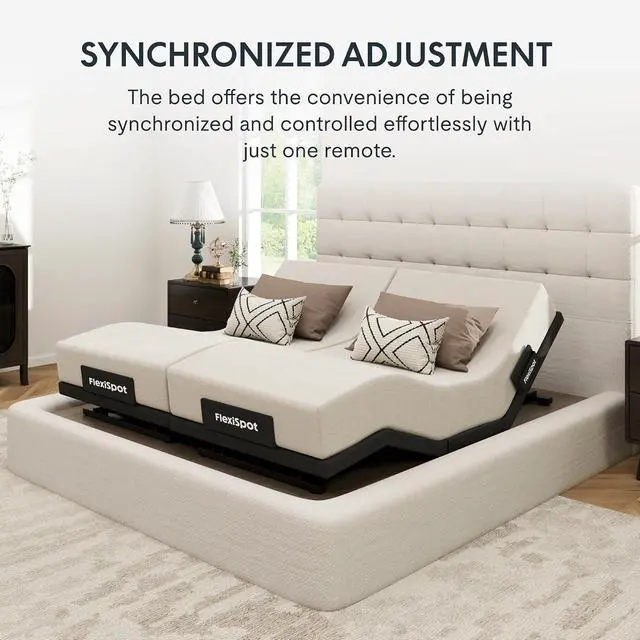 Alt view image 4 of 6 - Adjustable Bed Frame Base Split King,Massage, Zero Clearance, Synchronized Adjustment,Whisper Quiet Durable Motor,Zero Gravity,Mattress Holders.