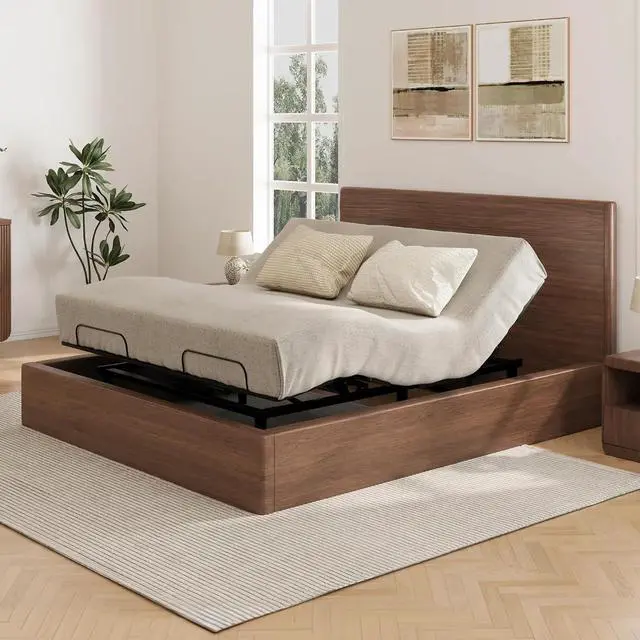 Main image of King Size Adjustable Bed Frame Base with Bio Anti-Pinch Technology, Zero Clearance, Independent Head & Foot Incline, Zero Gravity, Wireless Remote, Easy Assemble, 5-Year Warranty, 750 lbs.