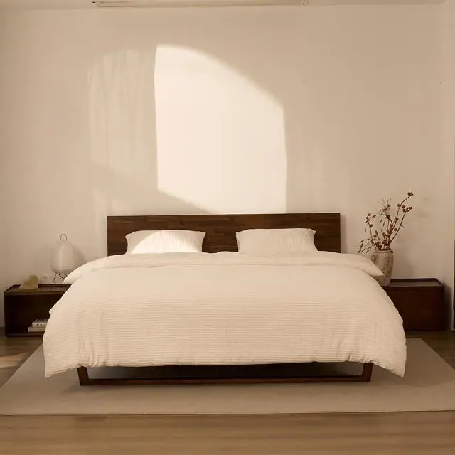 Main image of Hako G3 Solid Acacia Wood Platform Bed Frame Queen with Storage Headboard, Tool-Free Fast Assembly,1500 lbs,Premium Sherwin-Williams Finish, SGS Certified, 10-Year WarrantyWalnut Brown