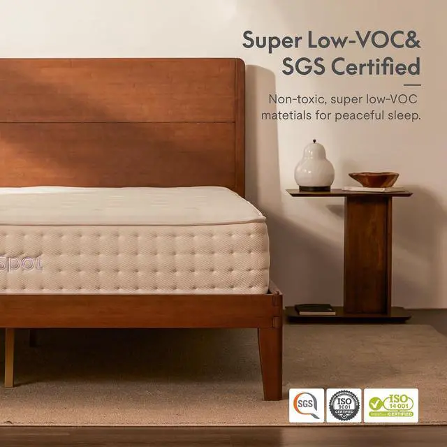 Alt view image 5 of 7 - Hako G4 Bamboo Bed Frame with Japanese Joinery, Queen Size Bed Frame with Storage Headboard, Charging Station, SGS Certified Japanese Bed Frame, 1300lb Capacity, Walnut