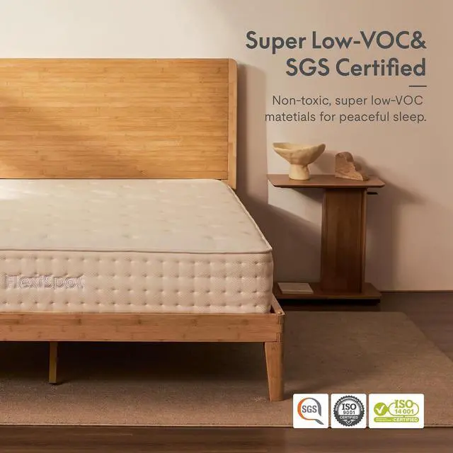 Alt view image 5 of 7 - Hako G4 Bamboo Bed Frame with Japanese Joinery, Queen Size Bed Frame with Storage Headboard, Charging Station, SGS Certified Japanese Bed Frame, 1300lb Capacity, Oak