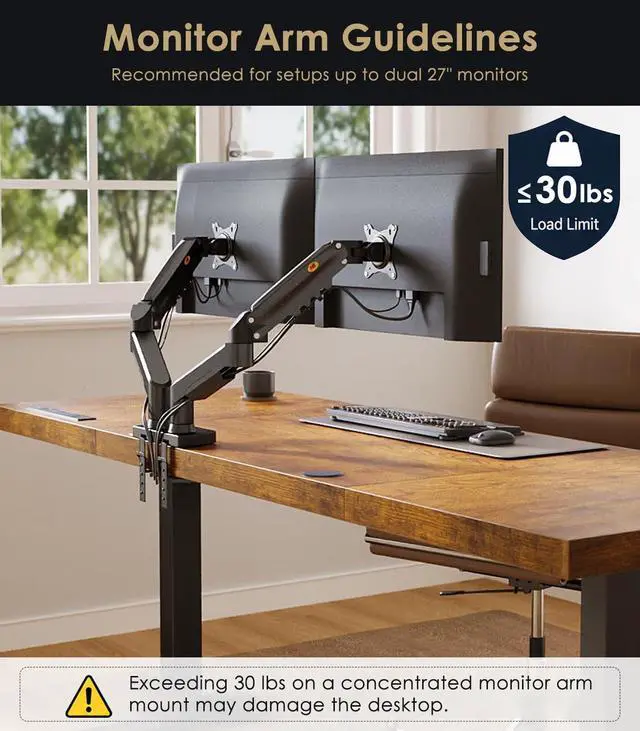 Alt view image 5 of 7 - 71 Inch Executive Electric Standing Desk, Height Adjustable Desk with Power Outlet & 1.38" Thick 3-Piece Desktop, Sit Stand Computer Desk for Home, Office, Conference Room, Rustic Brown