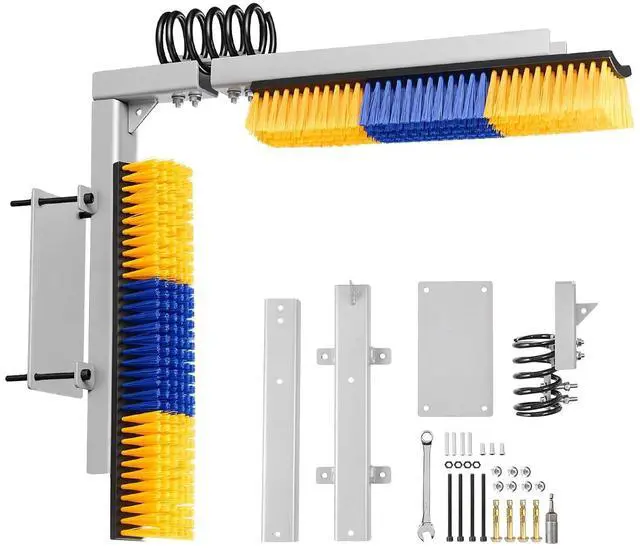 Main image of Livestock Scratching Brush, 4PCS Goat Scratcher Brush Post with 16 Screws, 16.9"x3.9" Cow Scratcher for Back Itch Relief, Massage Grooming Scratch Tool for Horse Cattle Sheep Pig, Yellow & Blue
