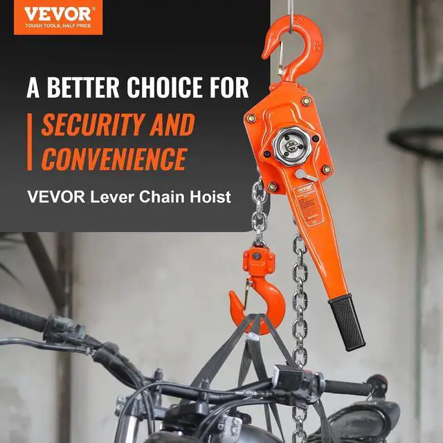 Alt view image 2 of 7 - Manual Lever Chain Hoist, 3 Ton 6600 lbs Capacity 20 FT Come Along, G80 Galvanized Carbon Steel with Weston Double-Pawl Brake, Auto Chain Leading & 360° Rotation Hook, for Garage Factory Dock