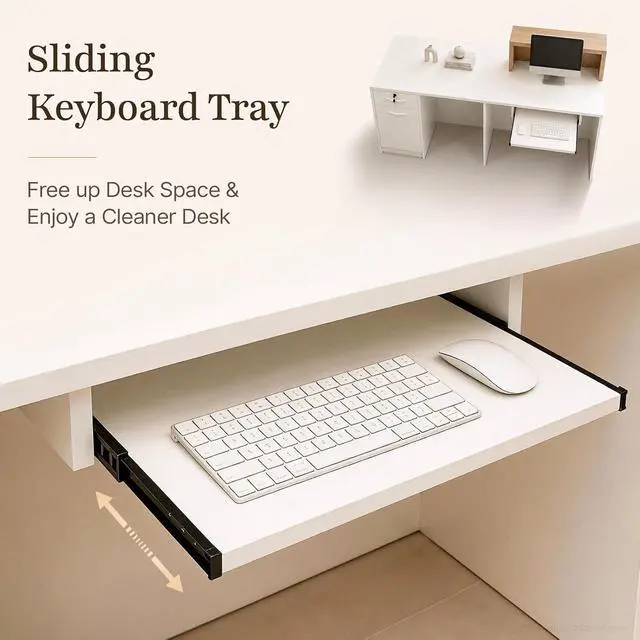 Alt view image 7 of 7 - 79" Two Person Reception Desk with LED Lights & Keyboard Tray, Front Desk Reception Counter with Lockable Drawer, Enclosed Cabinet & Cable Grommet for Office, Salon, Clinic (Right)