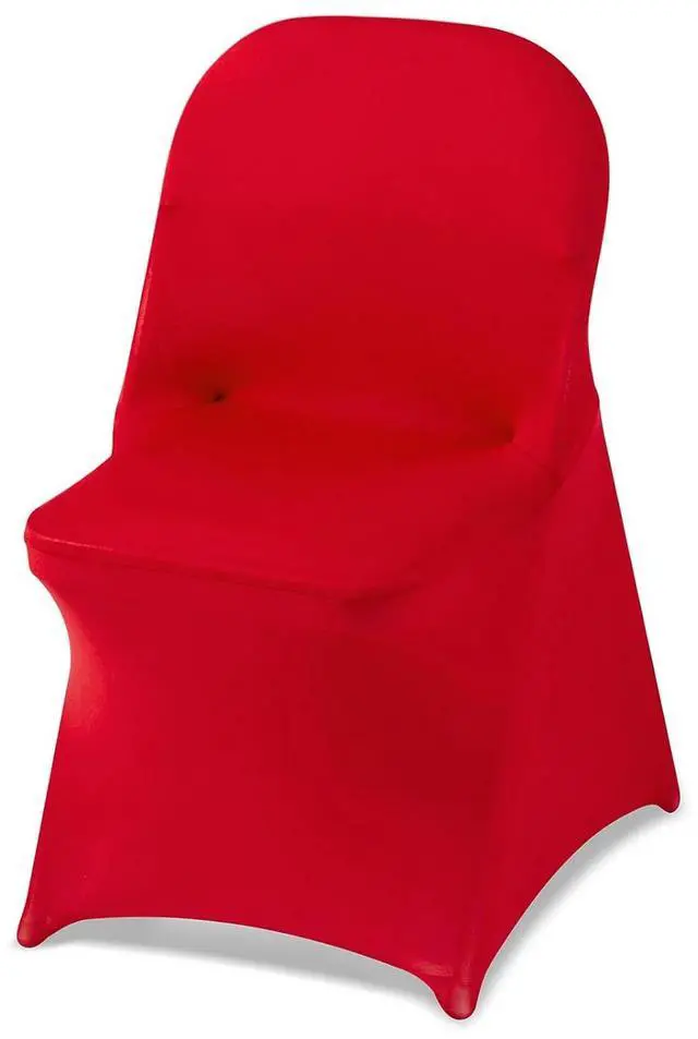Main image of Chair Covers, Polyester Spandex Chair Cover, Stretch Slipcovers for Wedding Party Dining Banquet Flat-Front Chair Covers (Red-c, 50PCS)