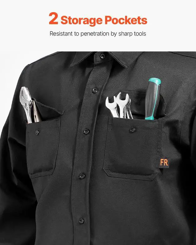 Alt view image 5 of 7 - mens Flame Resistant Welding Jacket