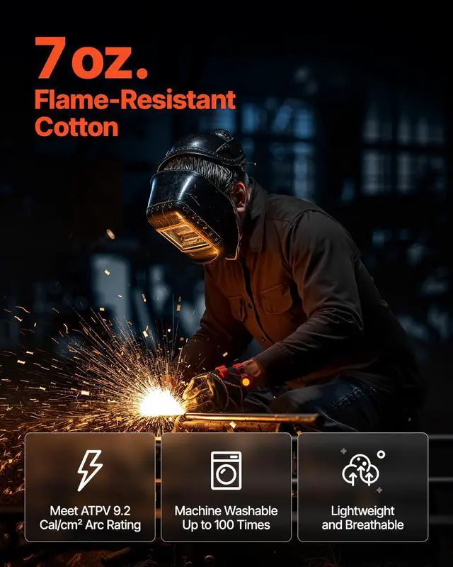Alt view image 3 of 7 - mens Flame Resistant Welding Jacket