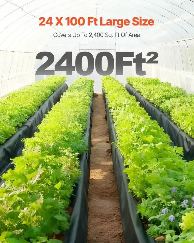 Alt view image 3 of 7 - 24' x 100' Plastic Sheeting Heavy Duty, 6 Mil Thick Plastic Sheeting Roll, Plastic Drop Cloth Painters Tarp, Polyethylene Covering for Crawl Space Vapor Barrier, Multi-Purpose, Black