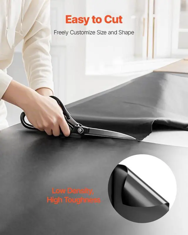 Alt view image 6 of 7 - 10 Mil Plastic Sheeting Heavy Duty 5' x 100', Thick Plastic Sheeting Roll, Plastic Drop Cloth Painters Tarp, Polyethylene Covering for Crawl Space Vapor Barrier, Multi-Purpose, Black