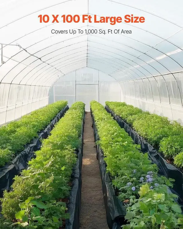 Alt view image 3 of 7 - 10' x 100' Plastic Sheeting Heavy Duty, 6 Mil Thick Plastic Sheeting Roll, Plastic Drop Cloth Painters Tarp Covering for Crawl Space Vapor Barrier, Black and White Double-Sided, Multi-Purpose
