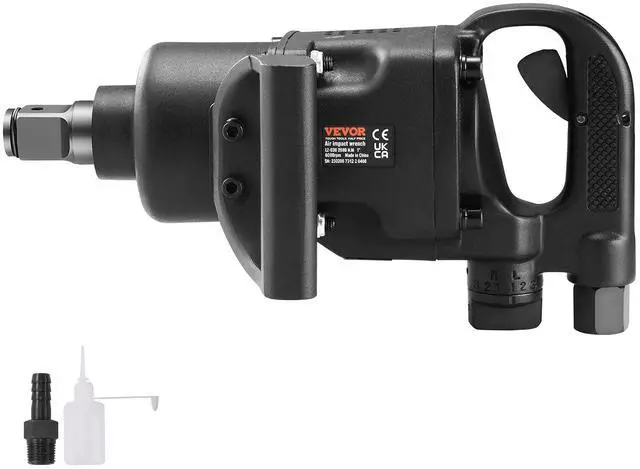 Main image of 1 Inch Air Impact Wrench, Up to 2730 ft-lbs Reverse Torque Output 1" Pneumatic Impact Gun Lightweight w/ 2 Handles for Heavy Duty Repairs and Maintenance