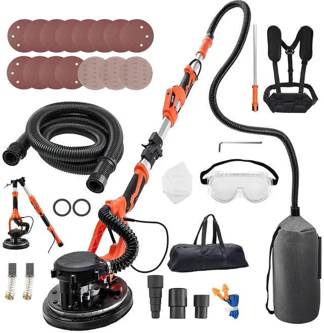 Main image of Drywall Sander, 1150W Electric Drywall Sander, Popcorn Ceiling Removal Tool with Vacuum Dust Collection, 5 Variable Speed 800-1700 RPM, LED Light, Foldable & Extendable Handle, 15 Sanding Discs