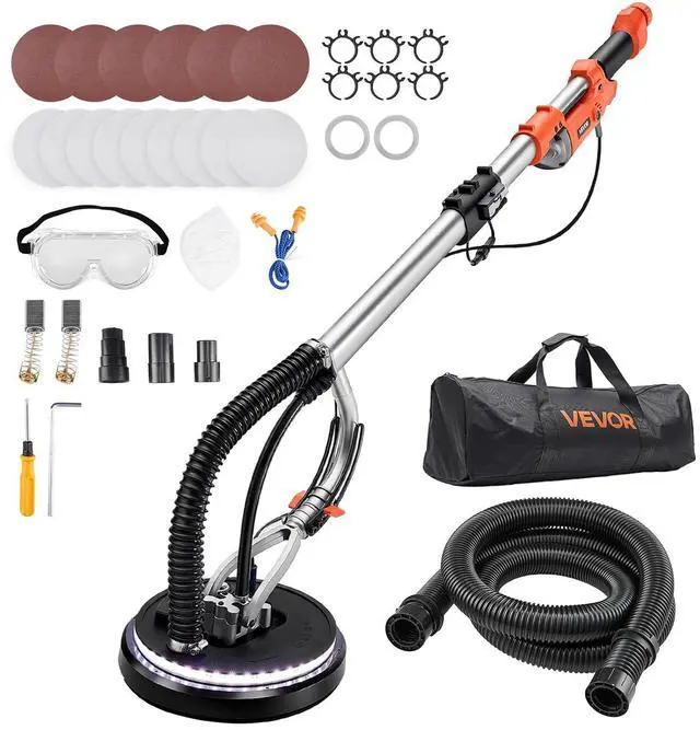 Main image of Drywall Sander, 1010W Electric Drywall Sander, Popcorn Ceiling Removal Tool with 7 Variable Speed 1000-2200 RPM, Double-Deck LED Light, Foldable & Extendable Handle, 15 Sanding Discs, Dust Hose