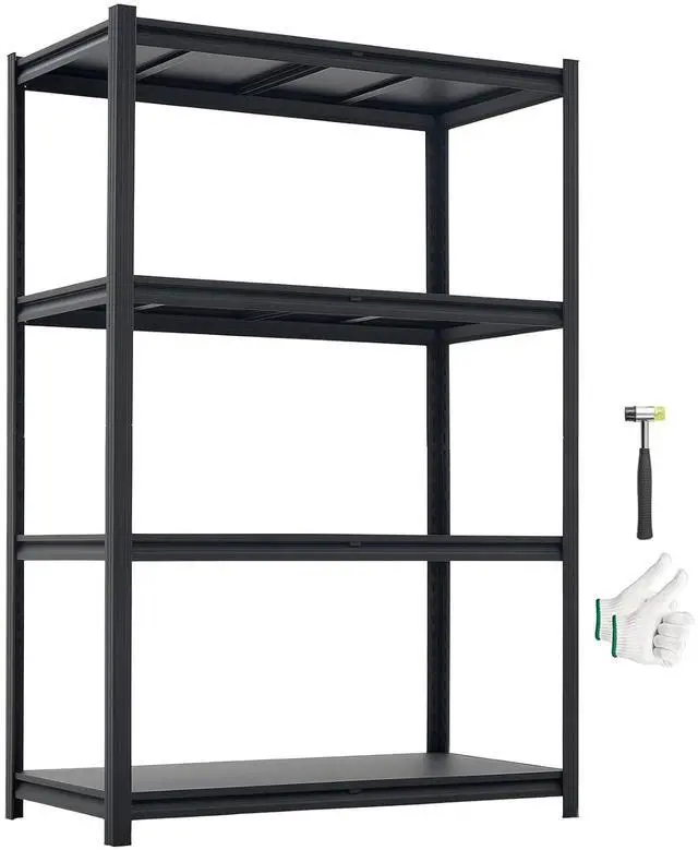 Main image of Storage Shelves, 4-Tier Adjustable, 2400 lbs Capacity, Heavy Duty Garage Storage Shelving Unit, Metal Utility Rack Shelf, for Garage Workshop Warehouse Basement, 40.55" W x 20.55" D x 60.2" H