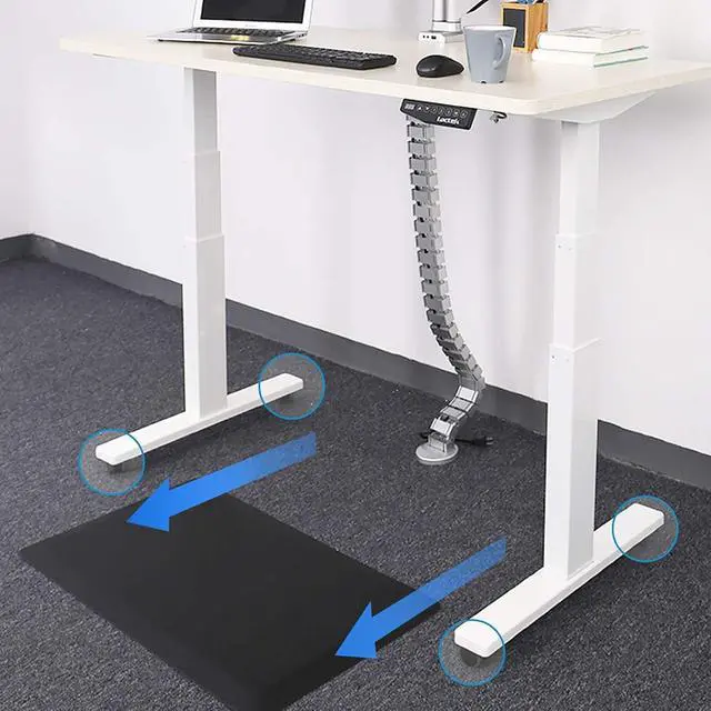 Alt view image 2 of 6 - Height Adjustable Desk Leg Casters Wheels Set of 4 pcs