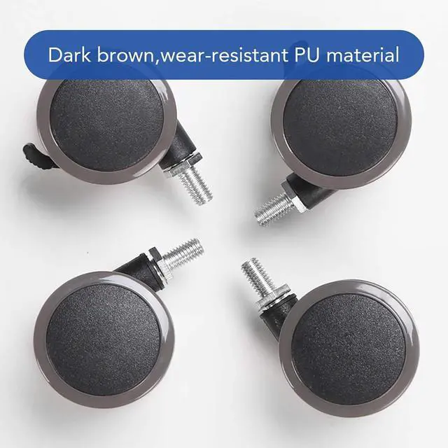 Alt view image 6 of 6 - Height Adjustable Desk Leg Casters Wheels Set of 4 pcs