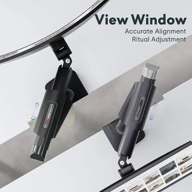 Alt view image 3 of 7 - Monitor Arm, Premium Aluminum Monitor Desk Mount Fits Screen up to 35 Inches, Fully Adjustable Monitor Stand with C-Clamp & Grommet Base for Home Offfice, Holds 6.61 to 26.46 lbs, Black