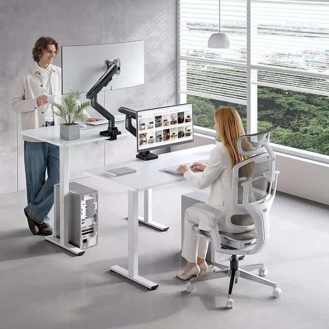 Alt view image 4 of 7 - Single Monitor Arm, Premium Aluminum Monitor Desk Mount Fits Screen up to 39 Inches, Fully Adjustable Monitor Stand with C-Clamp & Grommet Base, Holds 6.61 to 26.46 lbs, Black