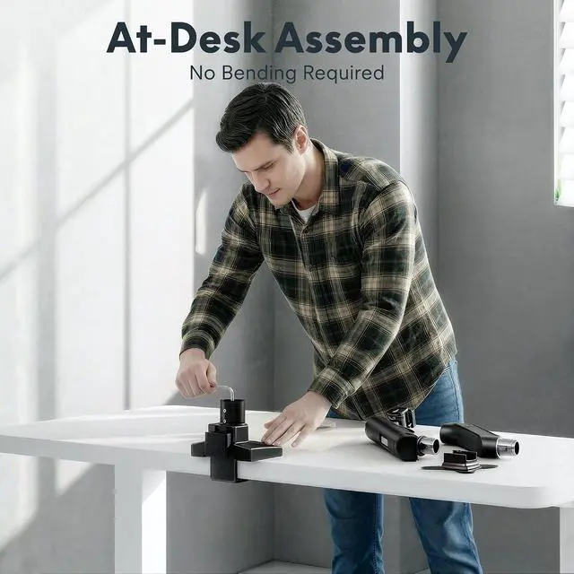 Alt view image 6 of 7 - Single Monitor Arm, Premium Aluminum Monitor Desk Mount Fits Screen up to 39 Inches, Fully Adjustable Monitor Stand with C-Clamp & Grommet Base, Holds 6.61 to 26.46 lbs, Black